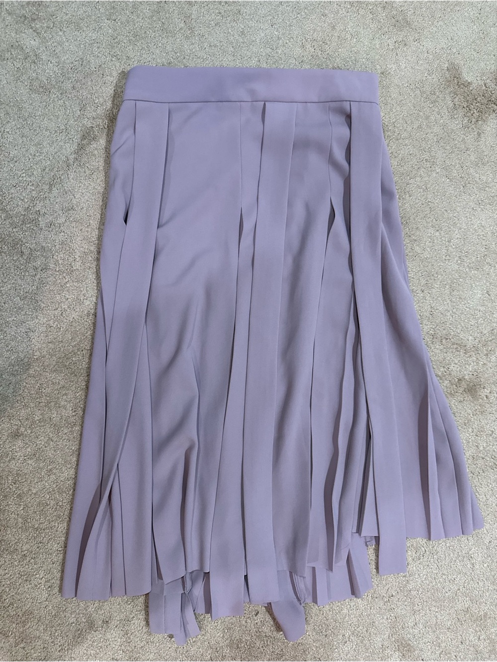 Pleated Lavender Midi Skirt